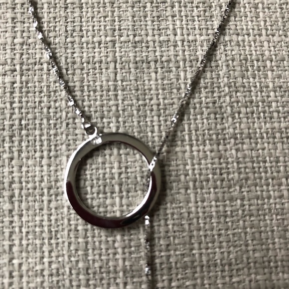 New Grey Shell baroque shaped quality Pearl and Sterling Silver Lariat - Picture 3 of 10